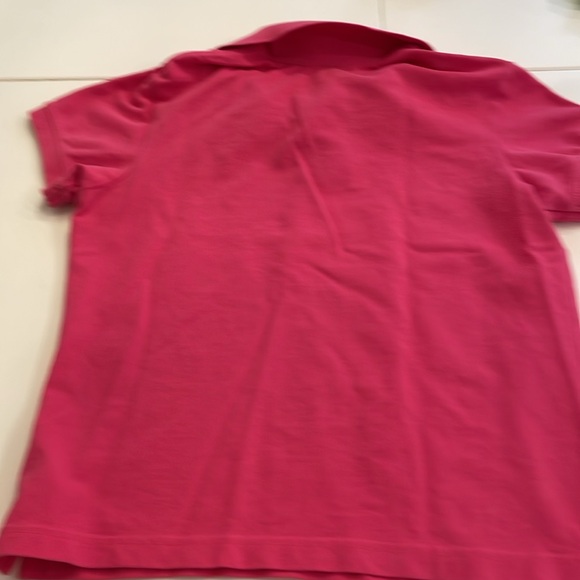 Lilly Pulitzer raspberry pink polo shirt size medium white label - Picture 4 of 4